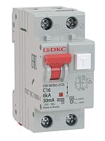 Выключатель автоматический дифференциального тока 2п C 6А 30мА 6кА тип A YON MDR63 | код MDR63-22C6-A | DKC